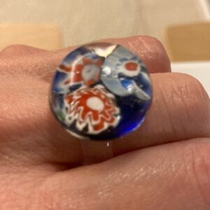 Millefiori Murano Italian glass ring